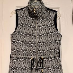 Black and white vest